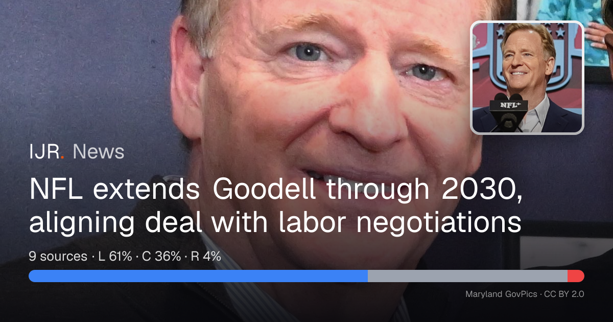 NFL extends Goodell through 2030, aligning deal with labor negotiations ...