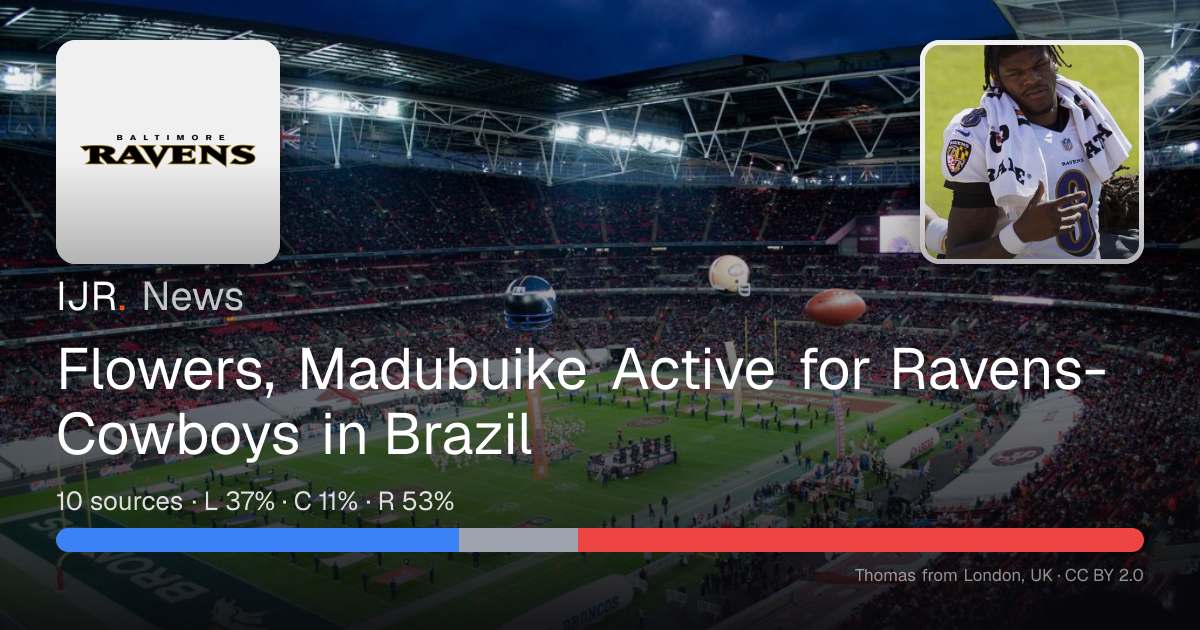 Flowers, Madubuike Active for Ravens-Cowboys in Brazil — IJR News