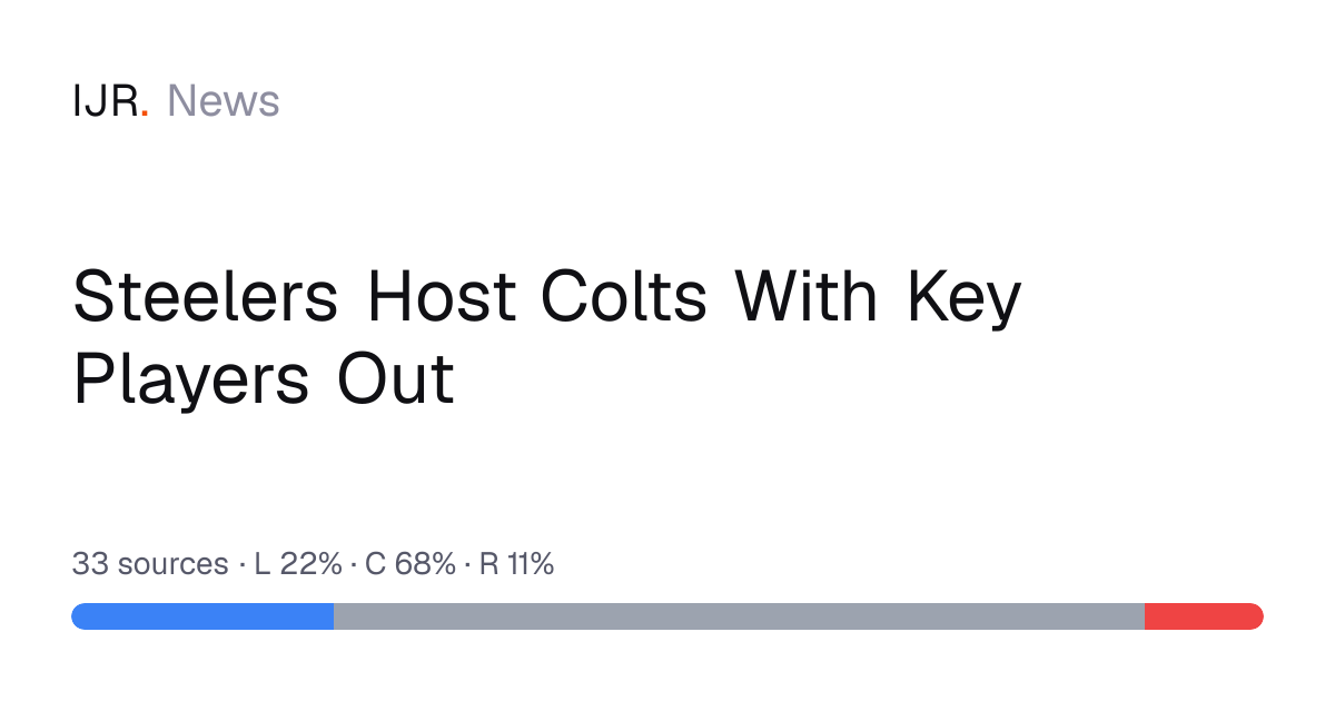 Steelers Host Colts With Key Players Out — IJR News