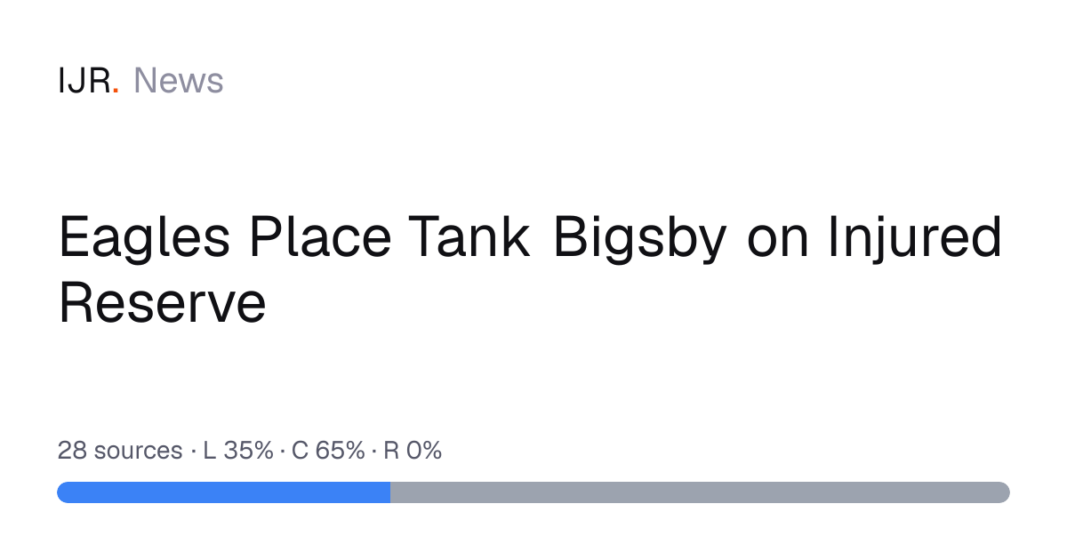 Eagles Place Tank Bigsby on Injured Reserve — IJR News