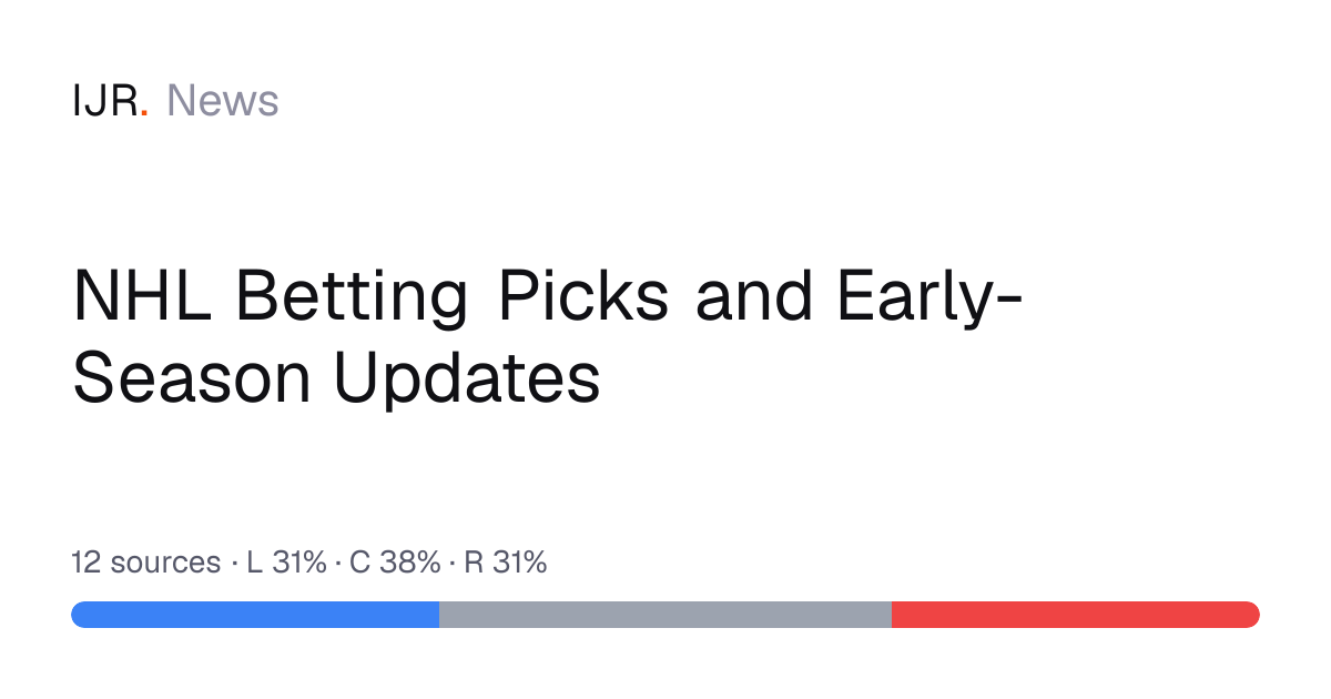 NHL Betting Picks and Early-Season Updates — IJR News