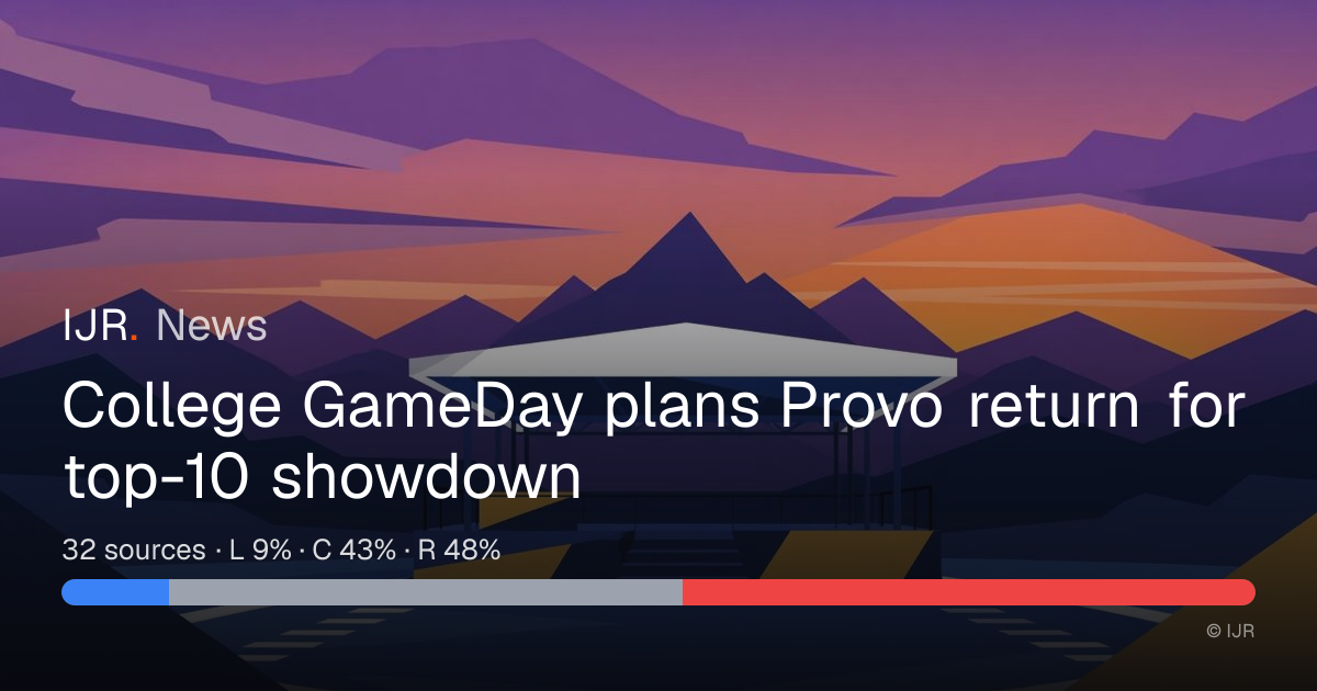 College GameDay plans Provo return for top-10 showdown — IJR News