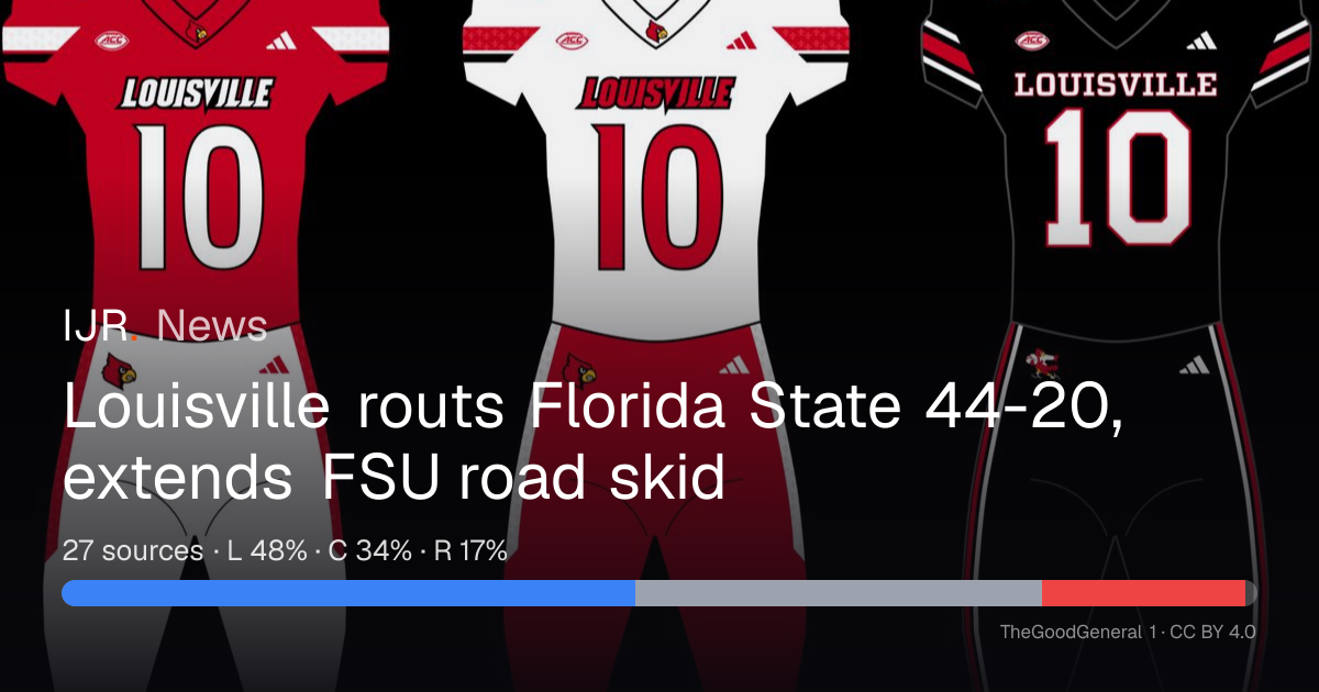 Louisville routs Florida State 44-20, extends FSU road skid — IJR News