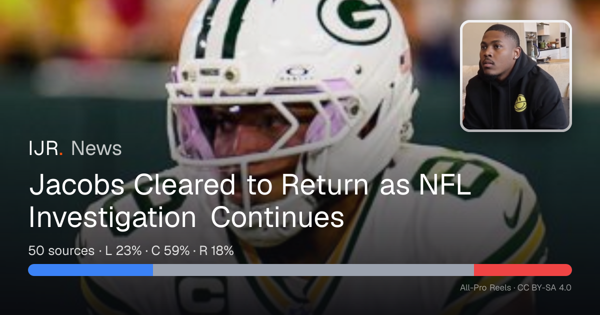 Jacobs Cleared to Return as NFL Investigation Continues — IJR News