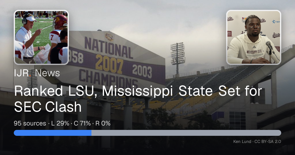 Ranked LSU, Mississippi State Set for SEC Clash — IJR News