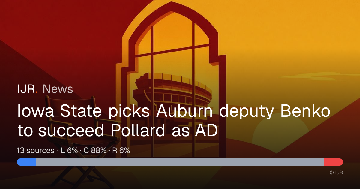Iowa State picks Auburn deputy Benko to succeed Pollard as AD — IJR News