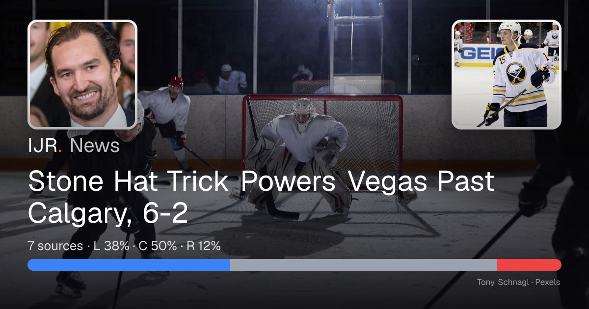 Stone Hat Trick Powers Vegas Past Calgary, 6-2 — IJR News