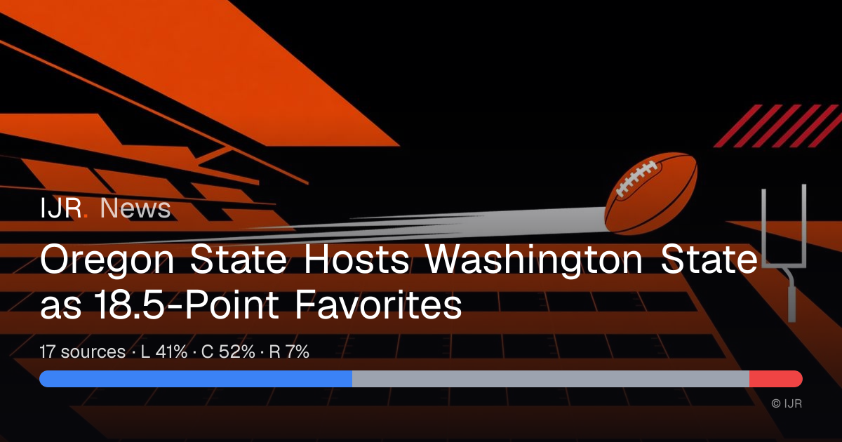 Oregon State Hosts Washington State as 18.5-Point Favorites — IJR News