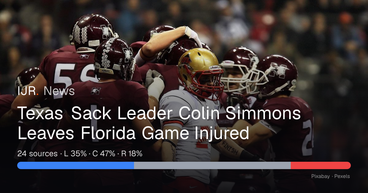 Texas Sack Leader Colin Simmons Leaves Florida Game Injured — IJR News