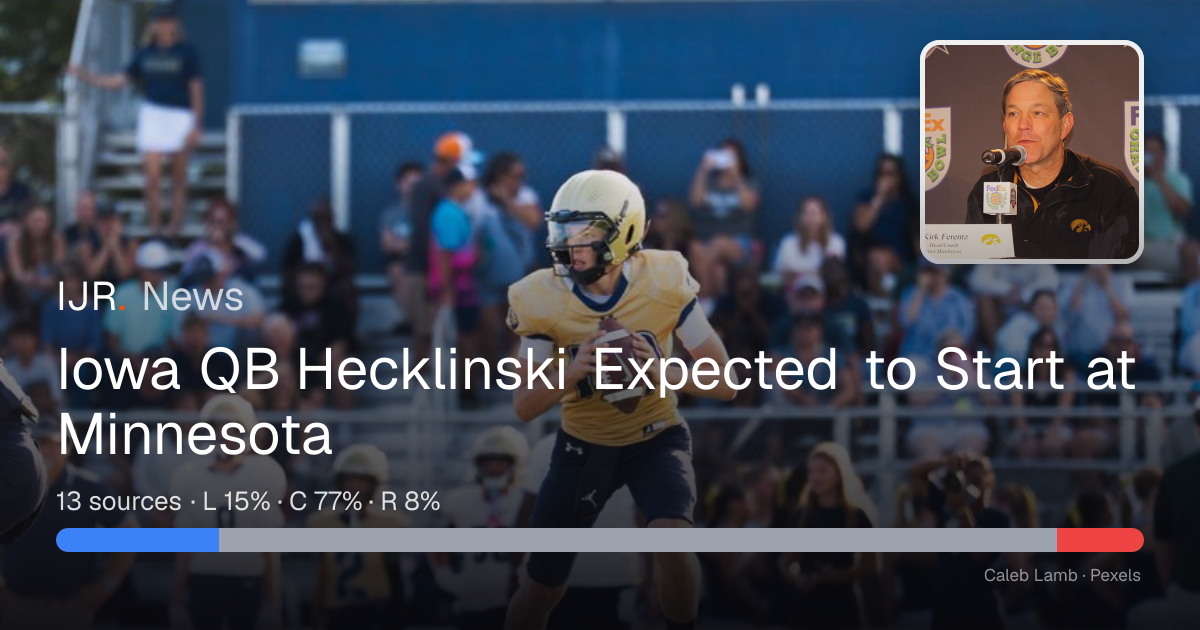 Iowa QB Hecklinski Expected to Start at Minnesota — IJR News