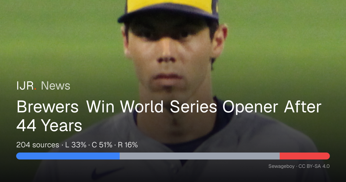 Brewers Win World Series Opener After 44 Years — IJR News