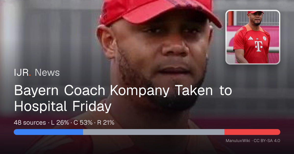 Bayern Coach Kompany Taken to Hospital Friday — IJR News