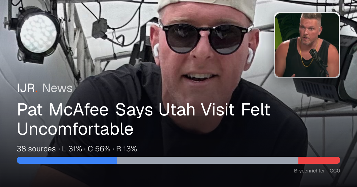 Pat McAfee Says Utah Visit Felt Uncomfortable — IJR News