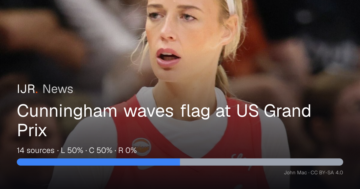 Cunningham waves flag at US Grand Prix — IJR News