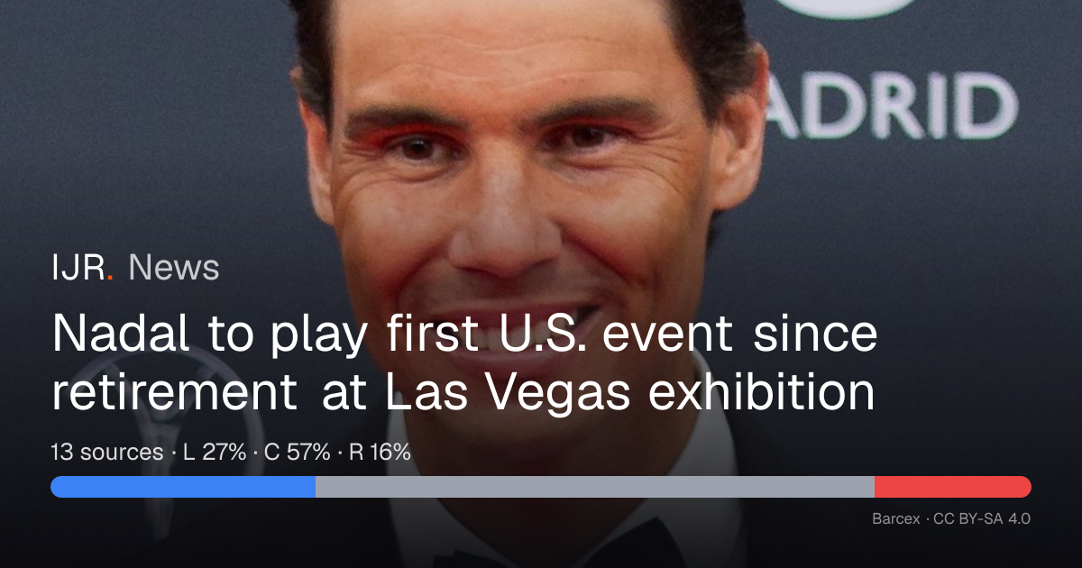 Nadal to play first U.S. event since retirement at Las Vegas exhibition ...