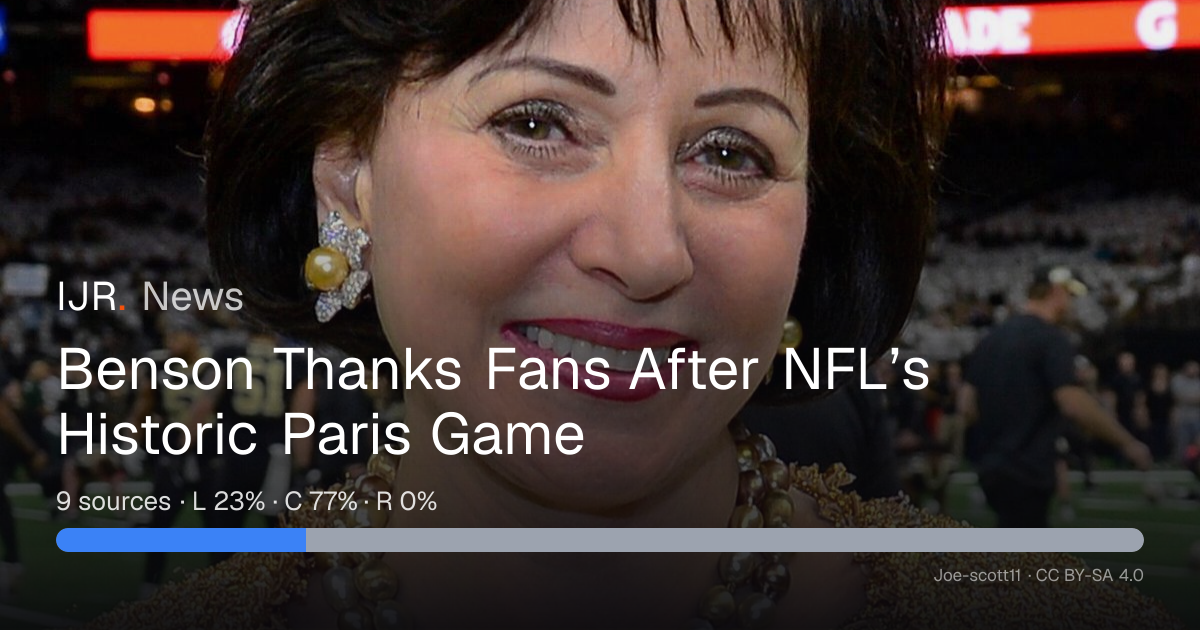 Benson Thanks Fans After NFL’s Historic Paris Game — IJR News