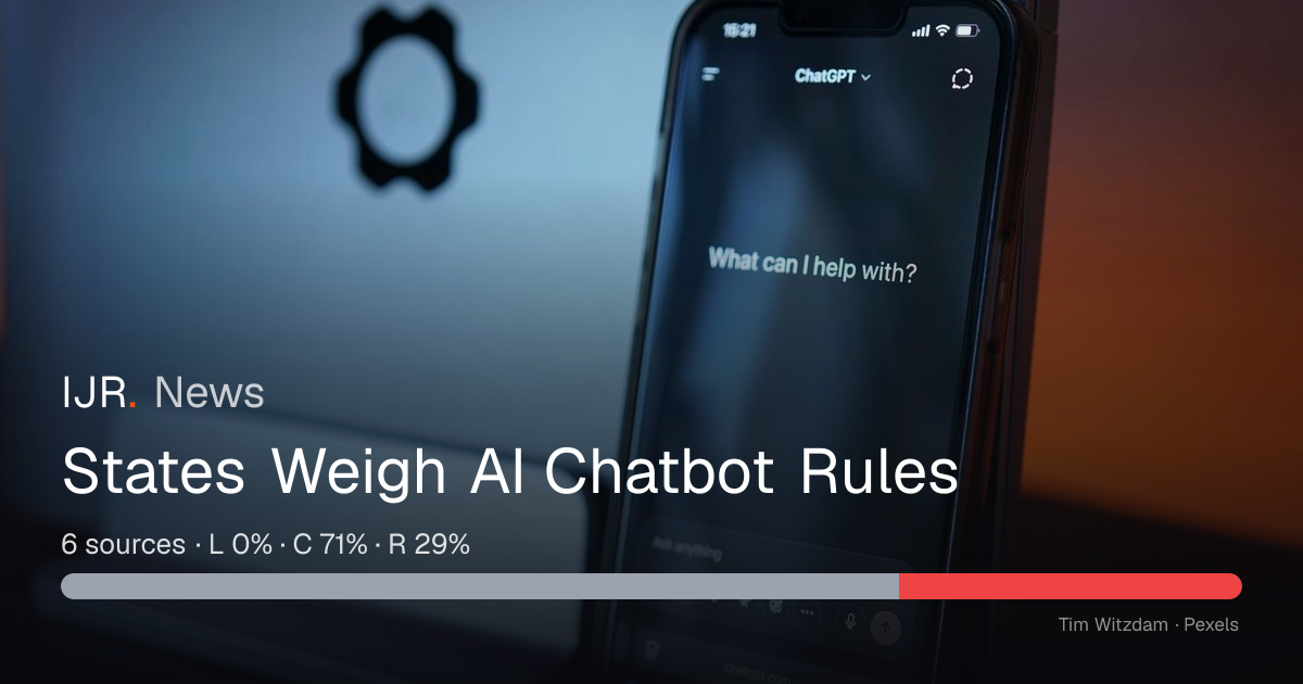 States Weigh AI Chatbot Rules — IJR News