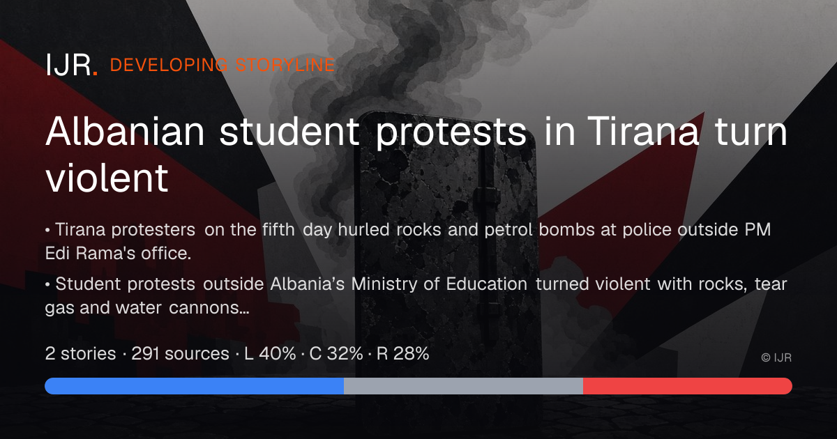 Albanian student protests in Tirana turn violent — developing storyline ...