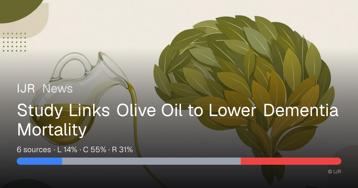 Study Links Olive Oil to Lower Dementia Mortality — IJR News