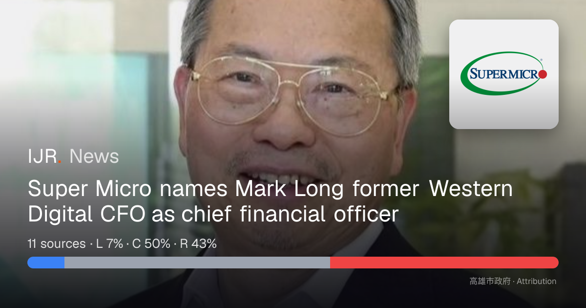 Super Micro names Mark Long former Western Digital CFO as chief ...