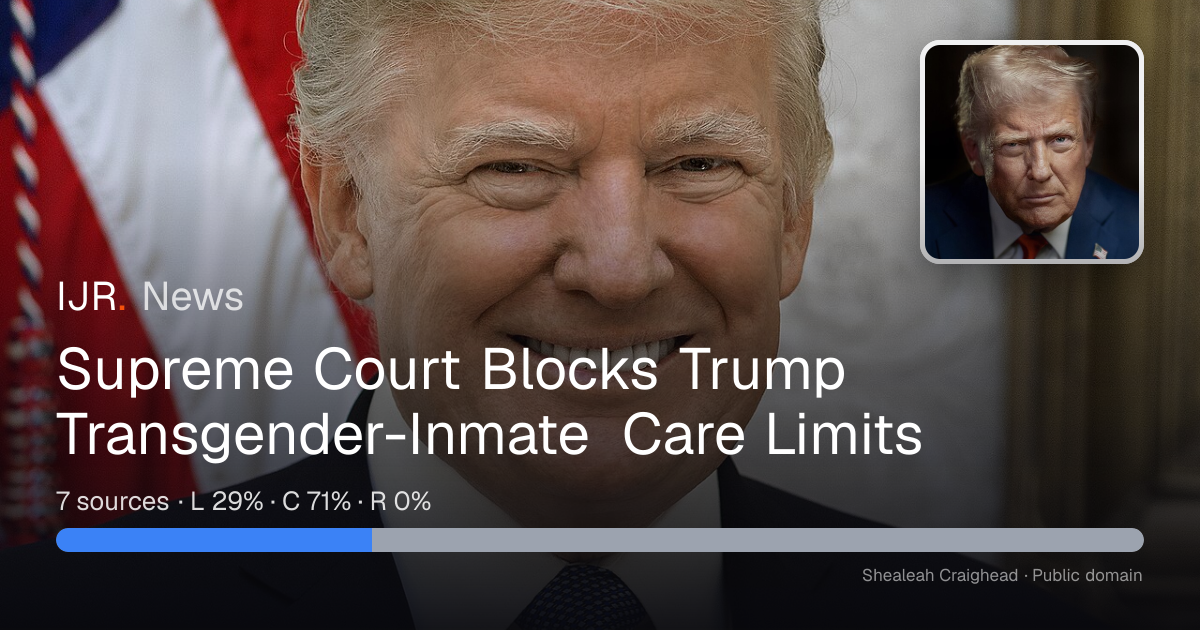 Supreme Court Blocks Trump Transgender-Inmate Care Limits — IJR News