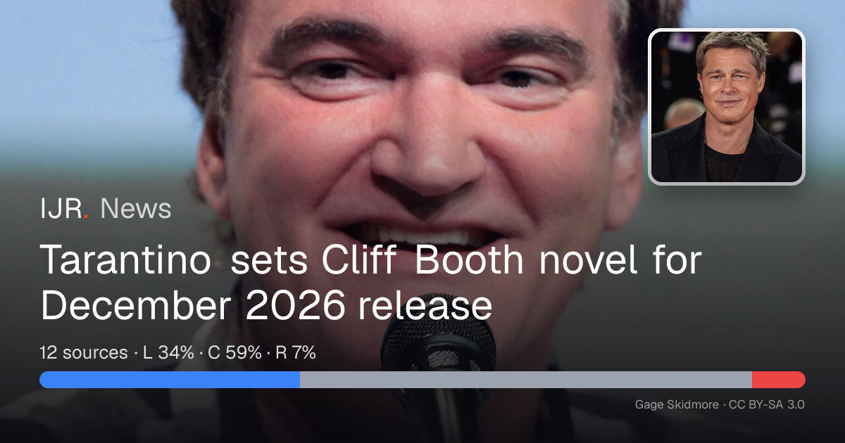 Tarantino sets Cliff Booth novel for December 2026 release — IJR News