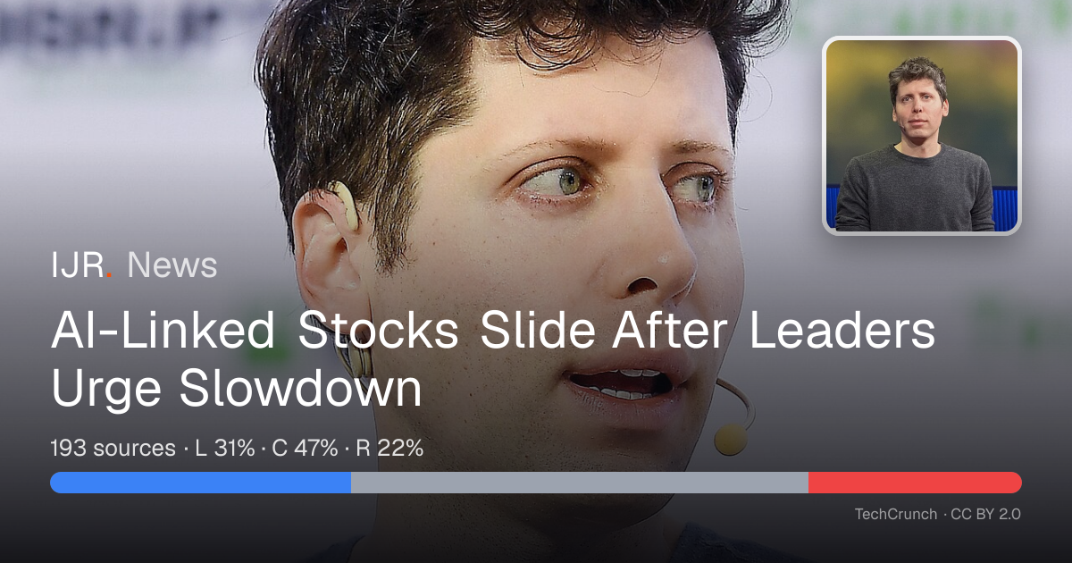 AI-Linked Stocks Slide After Leaders Urge Slowdown — IJR News