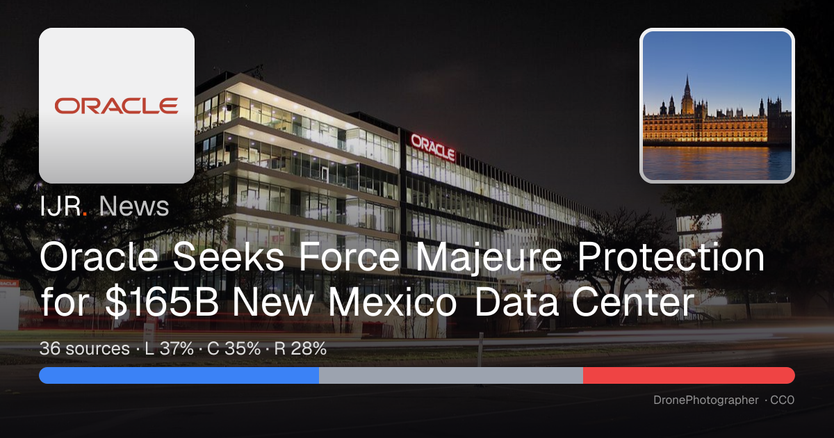 Oracle Seeks Force Majeure Protection for $165B New Mexico Data Center ...