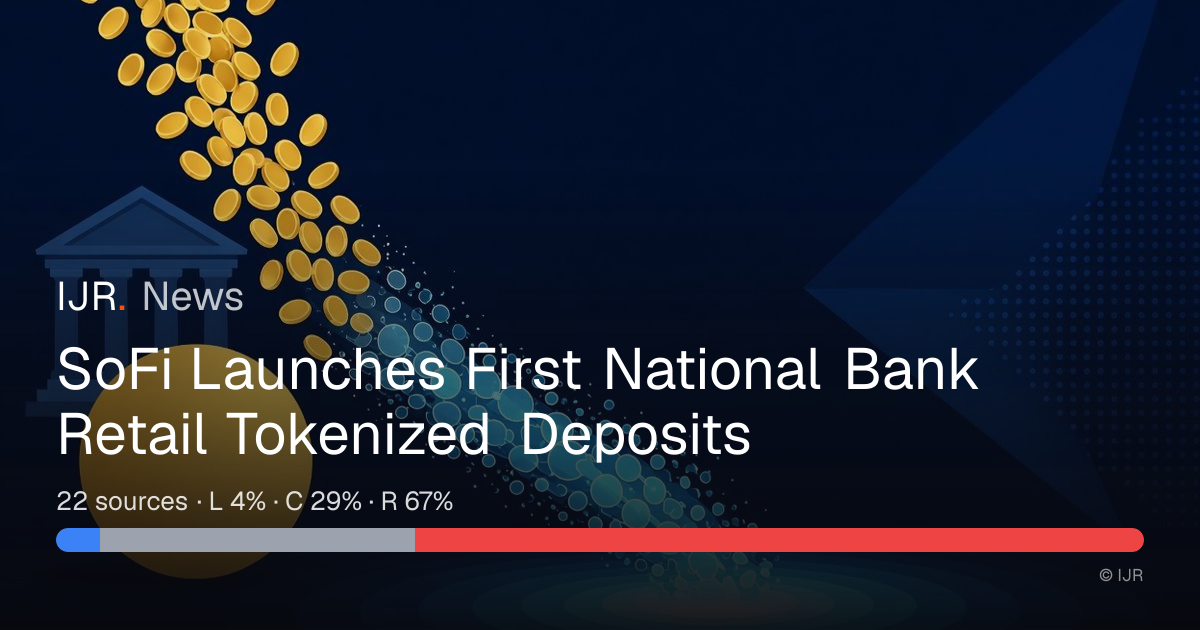 SoFi launches tokenized deposits it calls first from U.S. national bank ...