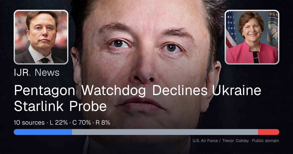 Pentagon Watchdog Declines Ukraine Starlink Probe — IJR News