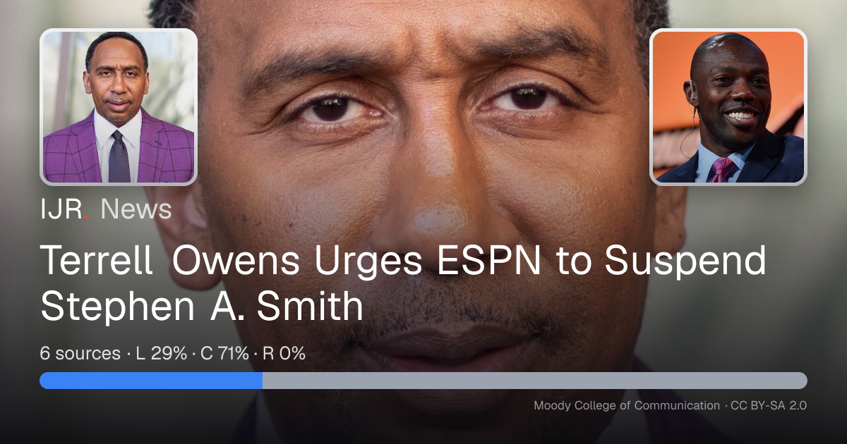 Terrell Owens Urges ESPN to Suspend Stephen A. Smith — IJR News