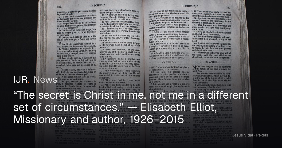 “The secret is Christ in me, not me in a different set of circumstances ...