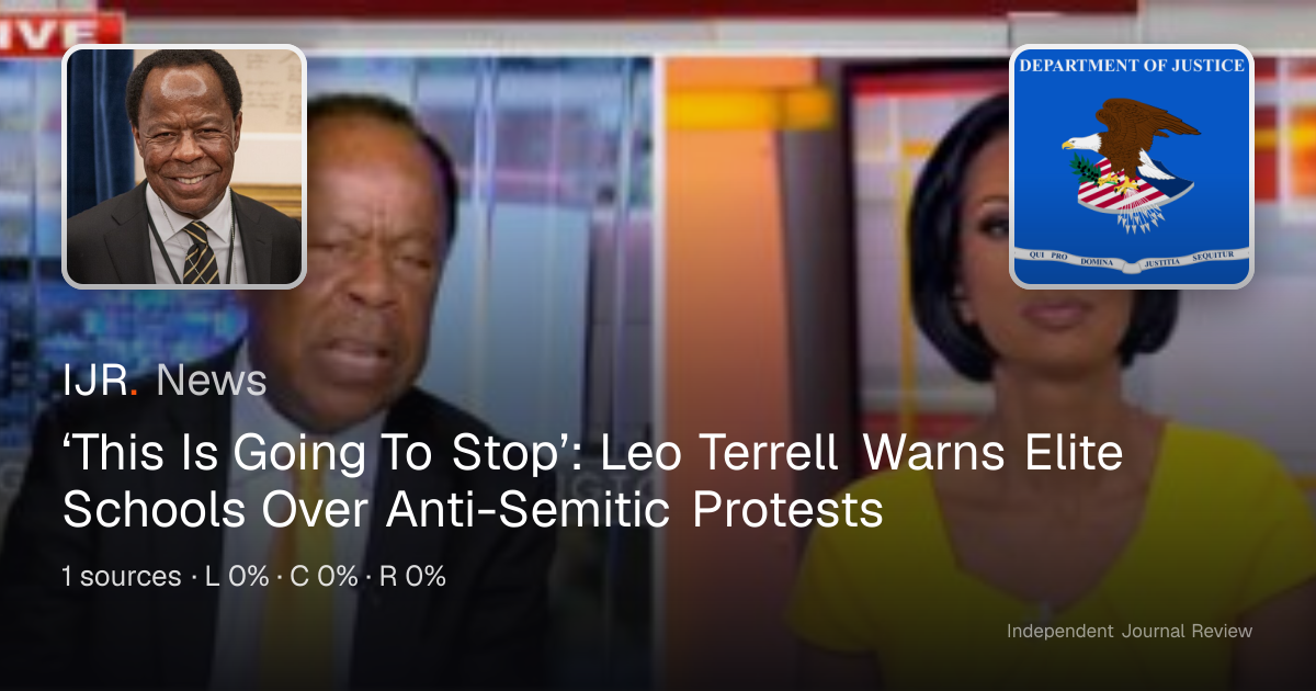 ‘This Is Going To Stop’: Leo Terrell Warns Elite Schools Over Anti ...