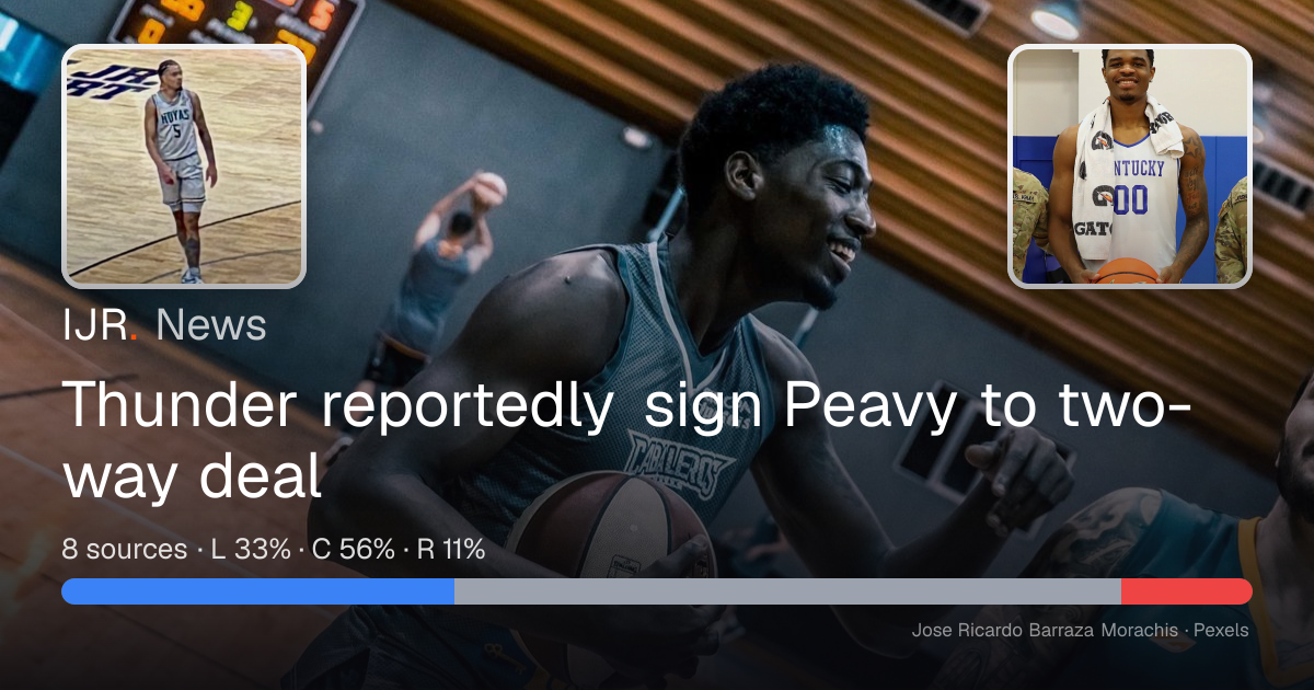 Thunder reportedly sign Peavy to two-way deal — IJR News