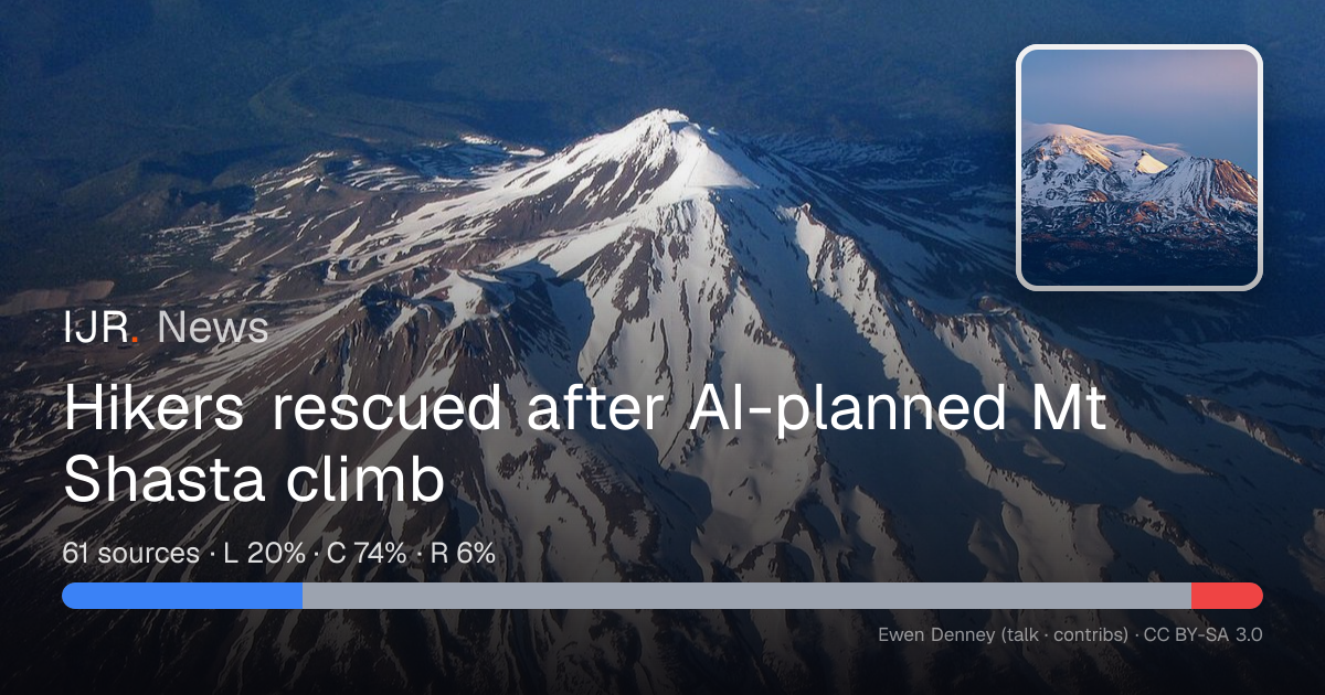 Hikers rescued after AI-planned Mt Shasta climb — IJR News