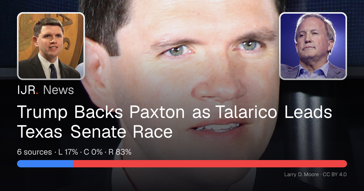 Trump Backs Paxton as Talarico Leads Texas Senate Race — IJR News