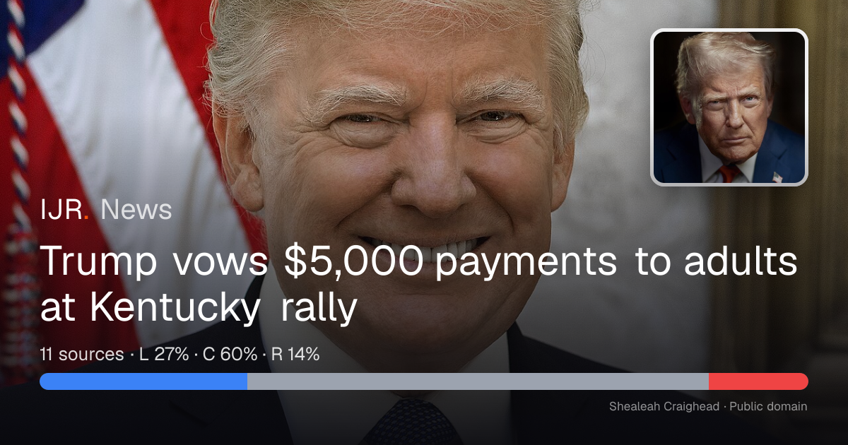 Trump vows $5,000 payments to adults at Kentucky rally — IJR News