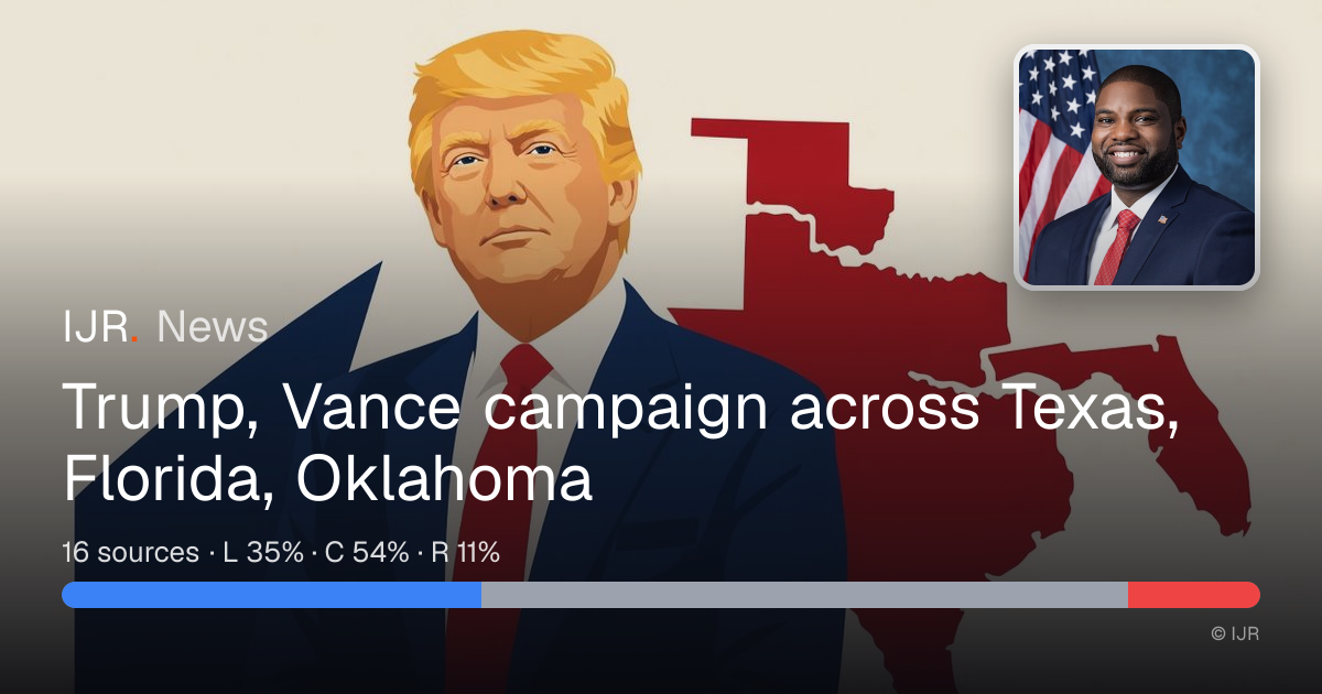 Trump, Vance campaign across Texas, Florida, Oklahoma — IJR News