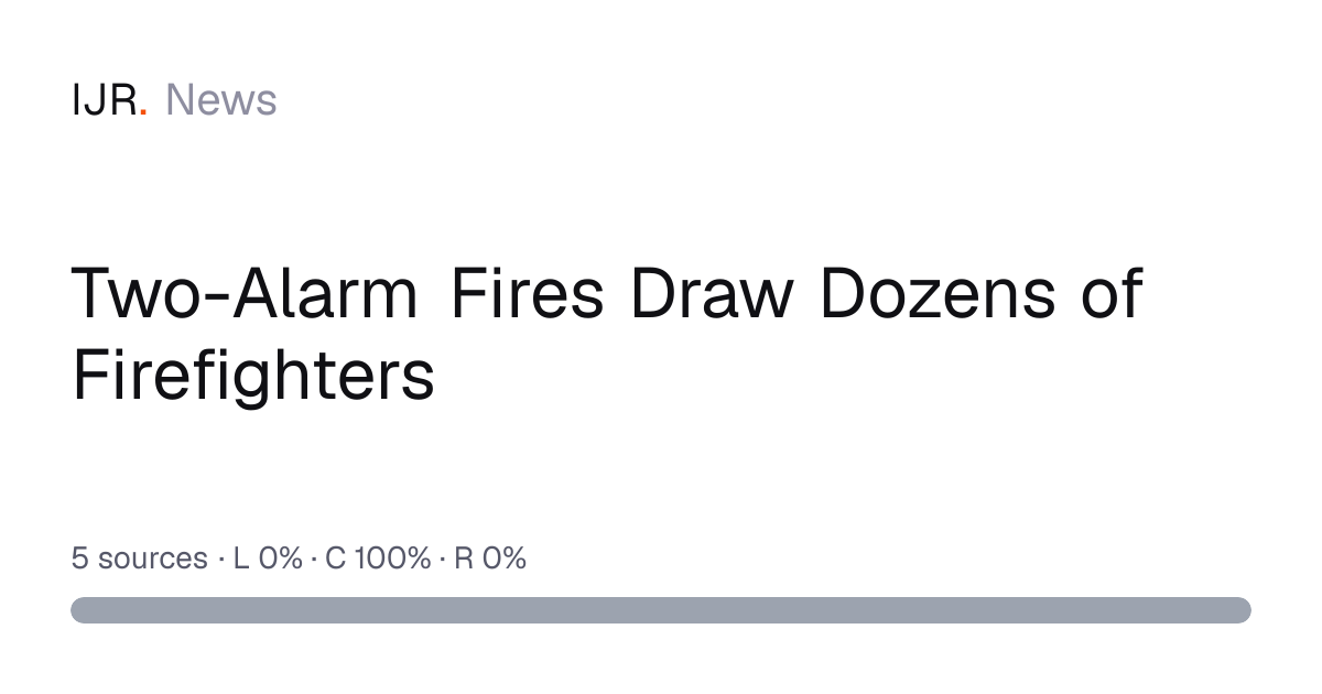 Two-Alarm Fires Draw Dozens of Firefighters — IJR News