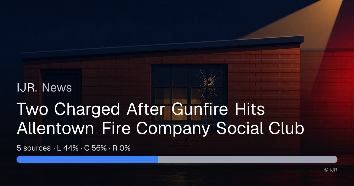 Two Charged After Gunfire Hits Allentown Fire Company Social Club — IJR ...