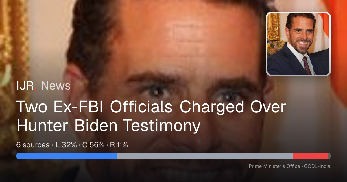Two Ex-FBI Officials Charged Over Hunter Biden Testimony — IJR News