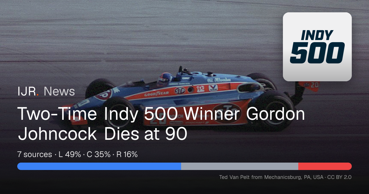 Two-Time Indy 500 Winner Gordon Johncock Dies at 90 — IJR News