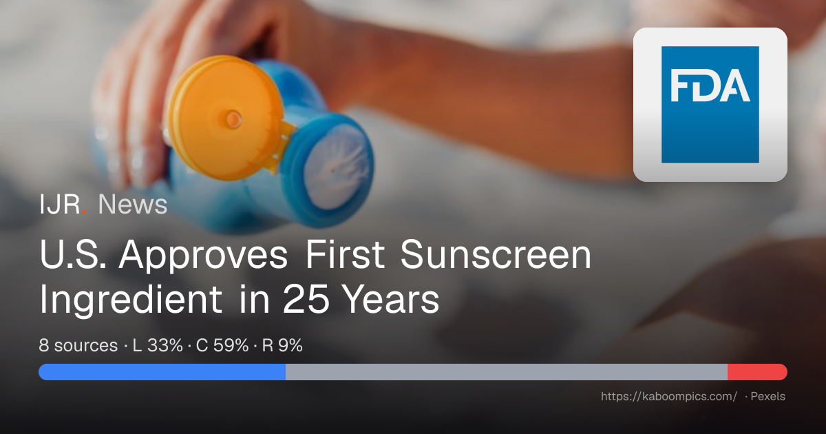 U.S. Approves First Sunscreen Ingredient in 25 Years — IJR News