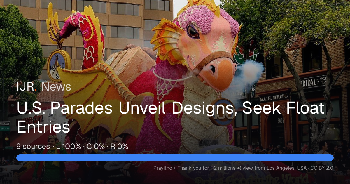 U.S. Parades Unveil Designs, Seek Float Entries — IJR News