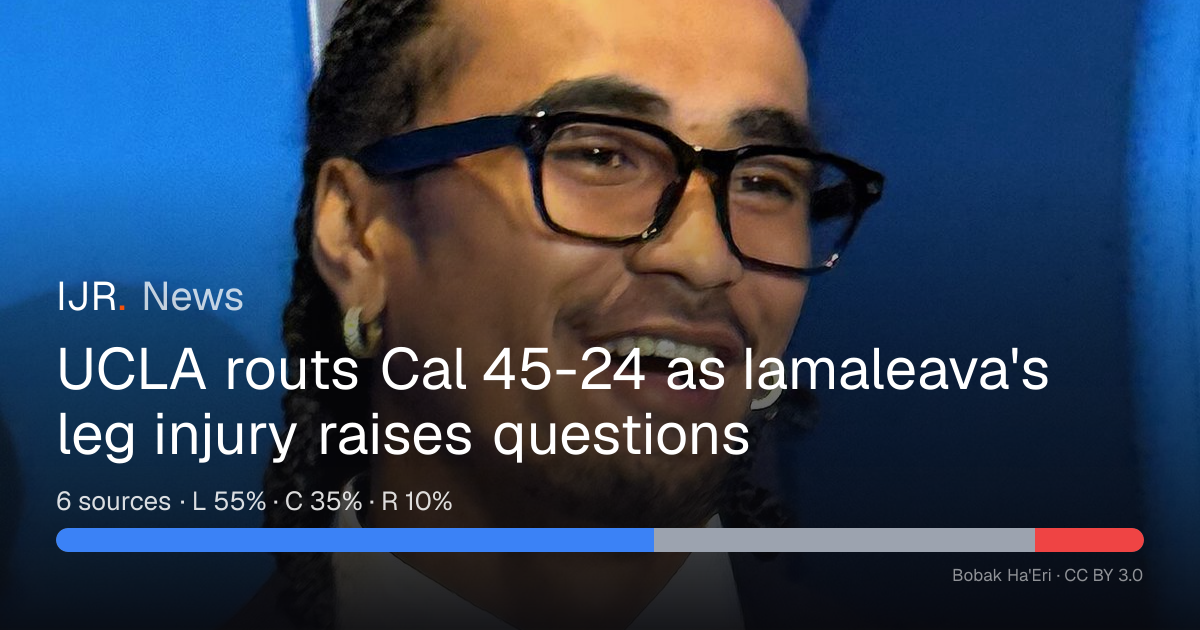 UCLA routs Cal 45-24 as Iamaleava's leg injury raises questions — IJR News