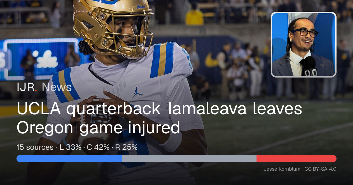 UCLA quarterback Iamaleava leaves Oregon game injured — IJR News