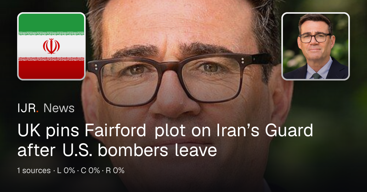 UK pins Fairford plot on Iran’s Guard after U.S. bombers leave — IJR News