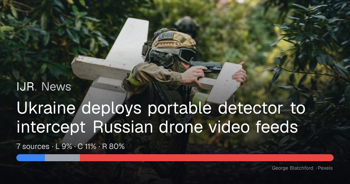 Ukraine fields detector intercepting Russian drone video — IJR News