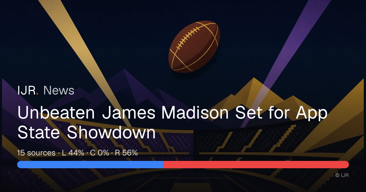 Unbeaten James Madison Set for App State Showdown — IJR News