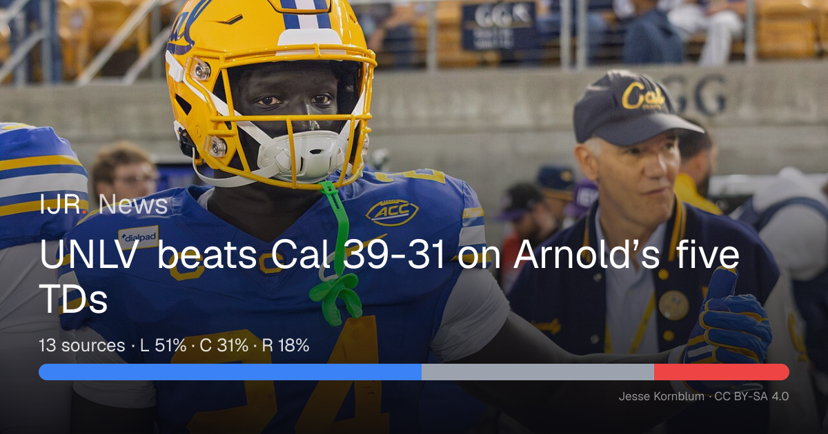 UNLV beats Cal 39-31 on Arnold’s five TDs — IJR News